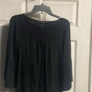 White House Black Market Black Blouse
